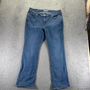Levi's Jeans Womens 18W Blue Cotton Denim Bootcut Classic Faded Workwear Stretch